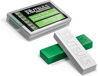 White & Green Strop Compound - Total 5 Oz Get Razor Sharp Edge with Green Honing Compound for Strop, Easy to Use Green & White Stropping Compound for Knives Guide, White Polishing Compound Bar