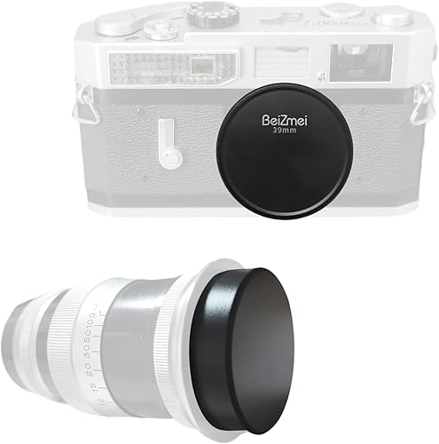 Miniatura 2 de LM - Tapa de cuerpo y cubierta de lente trasera para cámara compatible con Leica M LM, Zeiss ZM, Voigtlander VM, juego de protector de lente trasera