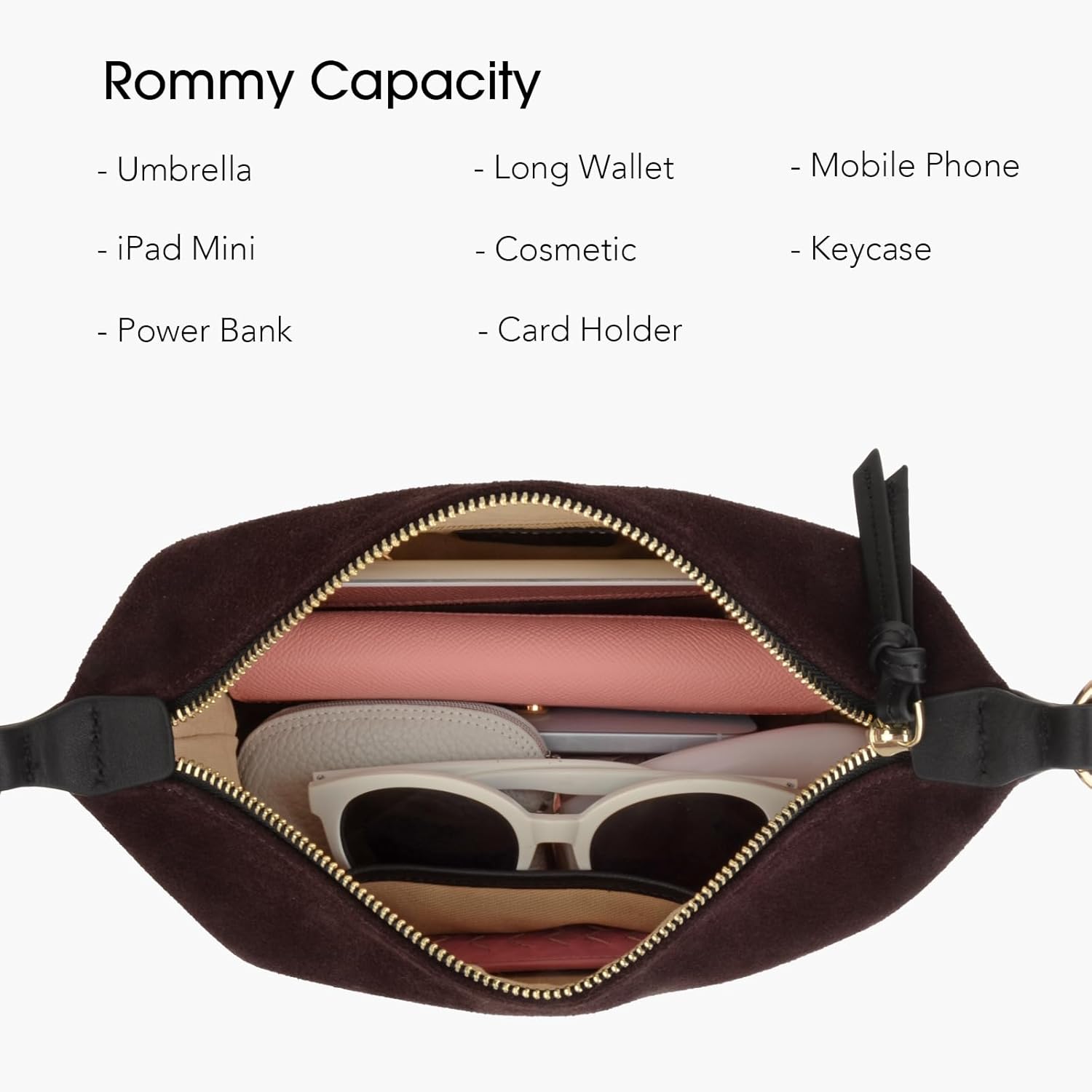 Slouchy Suede Crescent Hobo Bag for Women, Suede Trendy Shoulder Satchels Bag and Work Tote Bags for Women - Image 7