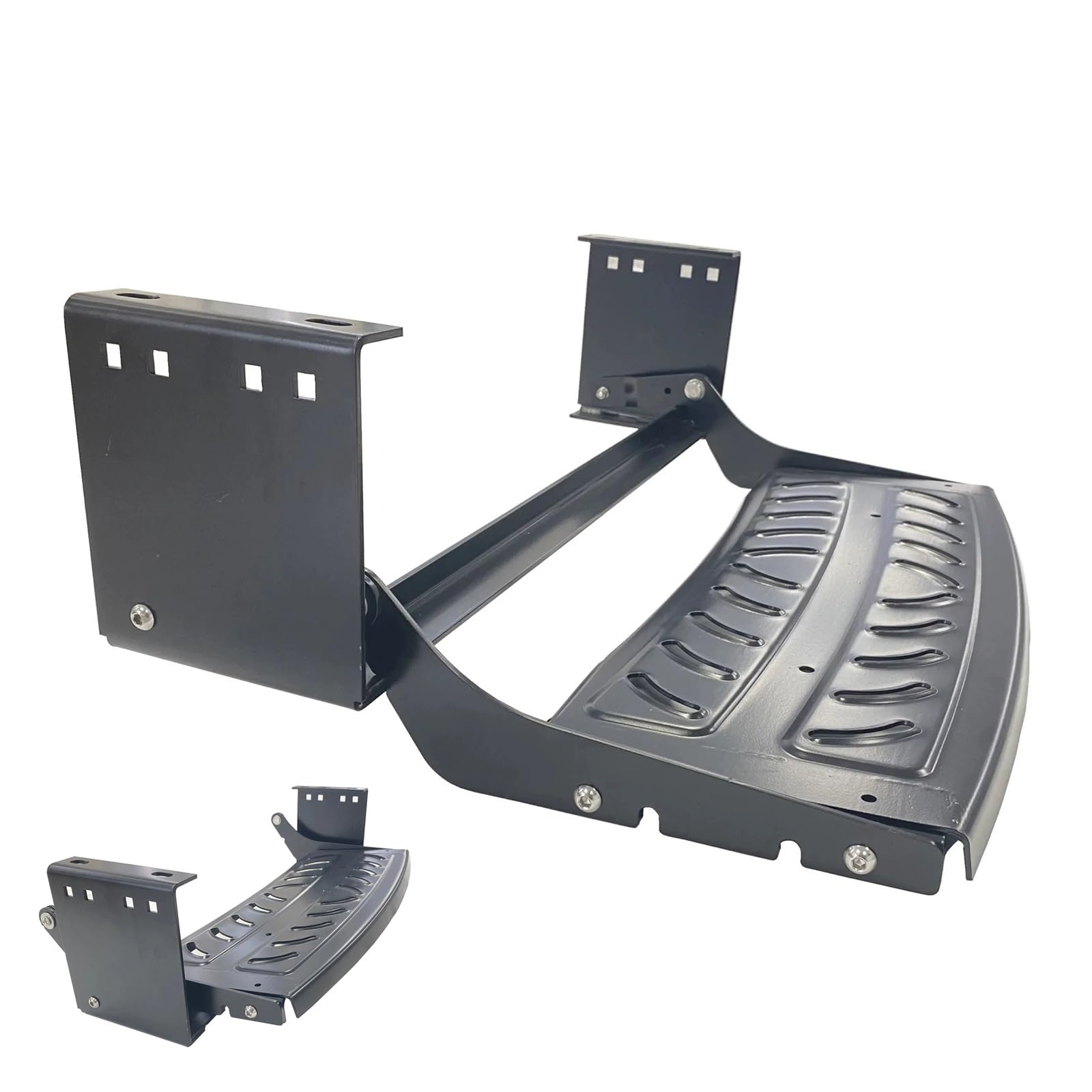 RV Entry Steps, Camper Steps Folding Manual, Non-slip, Carbon Steel, 440 lbs, for Travel Trailer, 5th Wheel, Camper