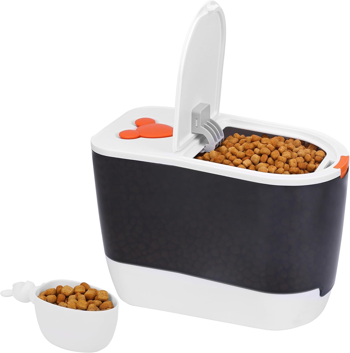 Belle Vous Contenedor Pienso para Mascotas con Pala - Botes de Plastico con Tapa - Contenedor Comida Perro, Gato, Aves y Más - Guarde 5 kg Alimentos de Mascota o 10 kg