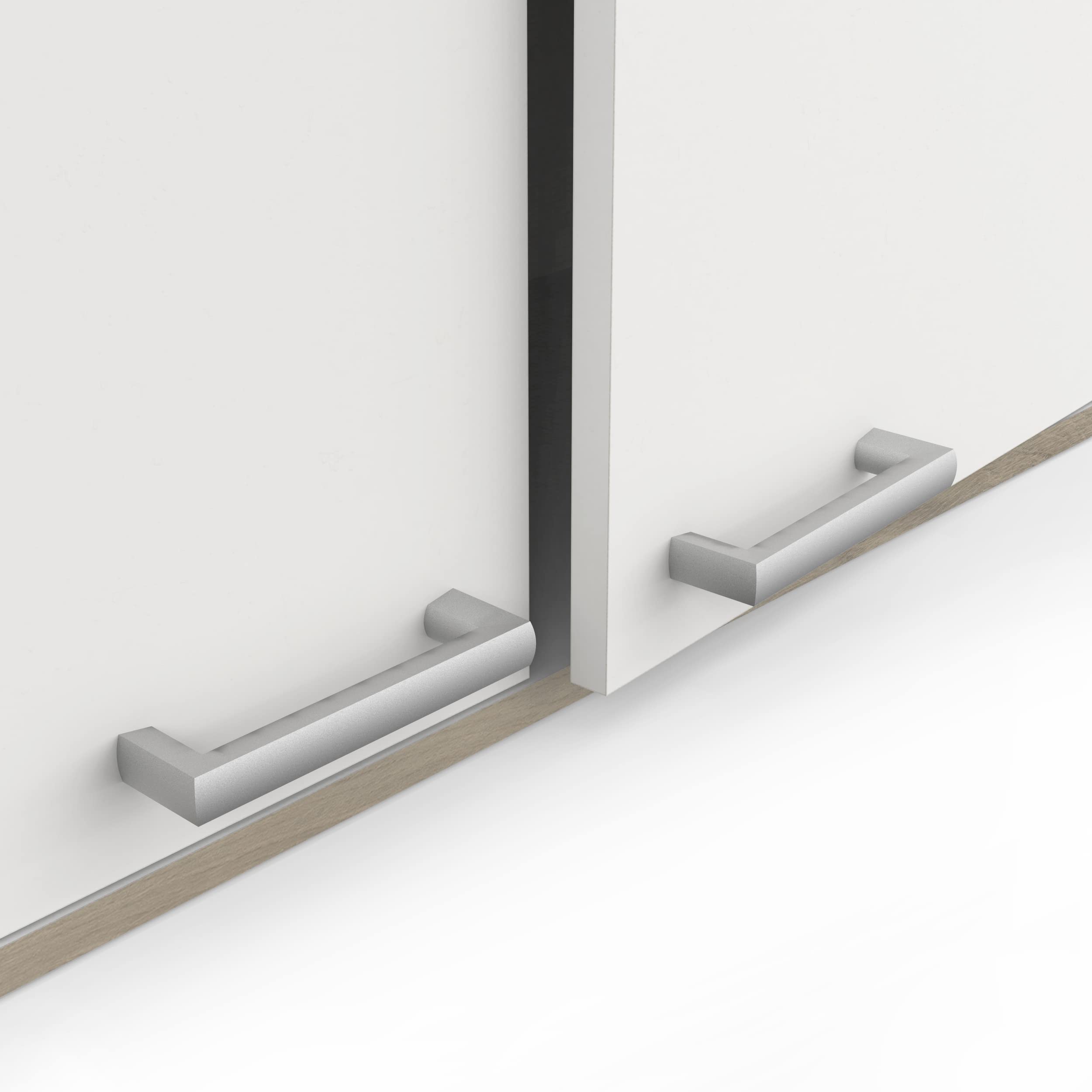 habeig Küche, Küchenschrank, Kompaktküche, variabel aufbaubar, Singleküche, 65kg! schwer, mit Arbeitsplatte, Weiss, Eiche, 180x60x85cm (LxTxH) (300433)