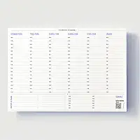 Planner Semanal com Horário - 50 Folhas - Tamanho A4