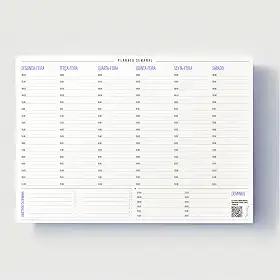 Planner Semanal com Horário - 50 Folhas - Tamanho A4
