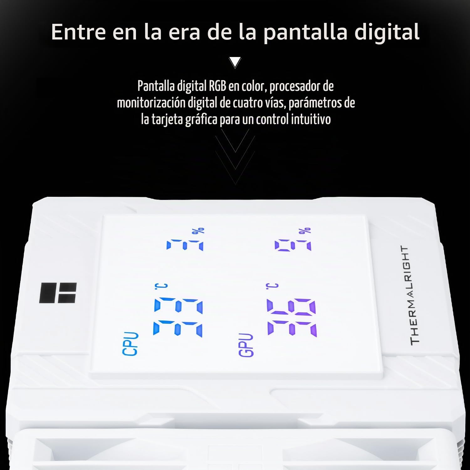 TR Peerless Assassin 120 Digital White, doble ventilador PWM de 120 mm con velocidad de 1850 rpm, soporte Intel lga1700 / 1851 / 115X / 1200, AM: AM4/AM5,