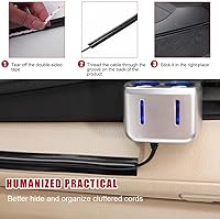 Vista 5 de 8 fundas de alambre ocultas para automóvil, funda protectora oculta para cable autoadhesivo, funda organizadora de cable de alambre dividido