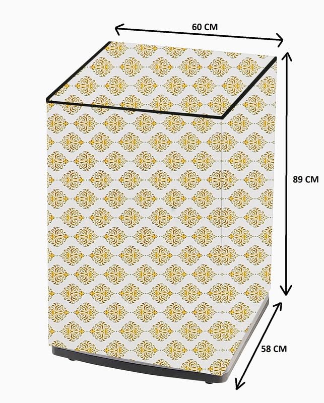 Image of Fully Automatic Top Load Washing Machine Cover Suitable For Samsung, Lg, Godrej, Whirlpool 6.5Kg, 7Kg, 7.5Kg, 8Kg, 9Kg, 10Kg, 11Kg (58Dx60Wx94H), Waterproof Cover, Dmass Gold.