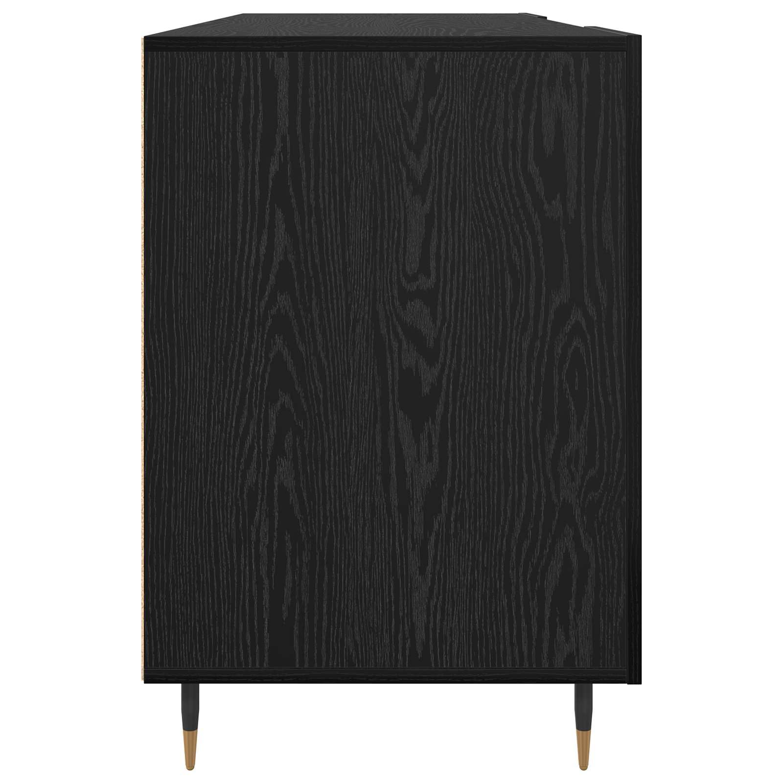 Scrivania rovere nero in legno ingegnerizzato 140 x 50 x 75 cm con ripiano e cassetto per ufficio studio smartworking casa gaming