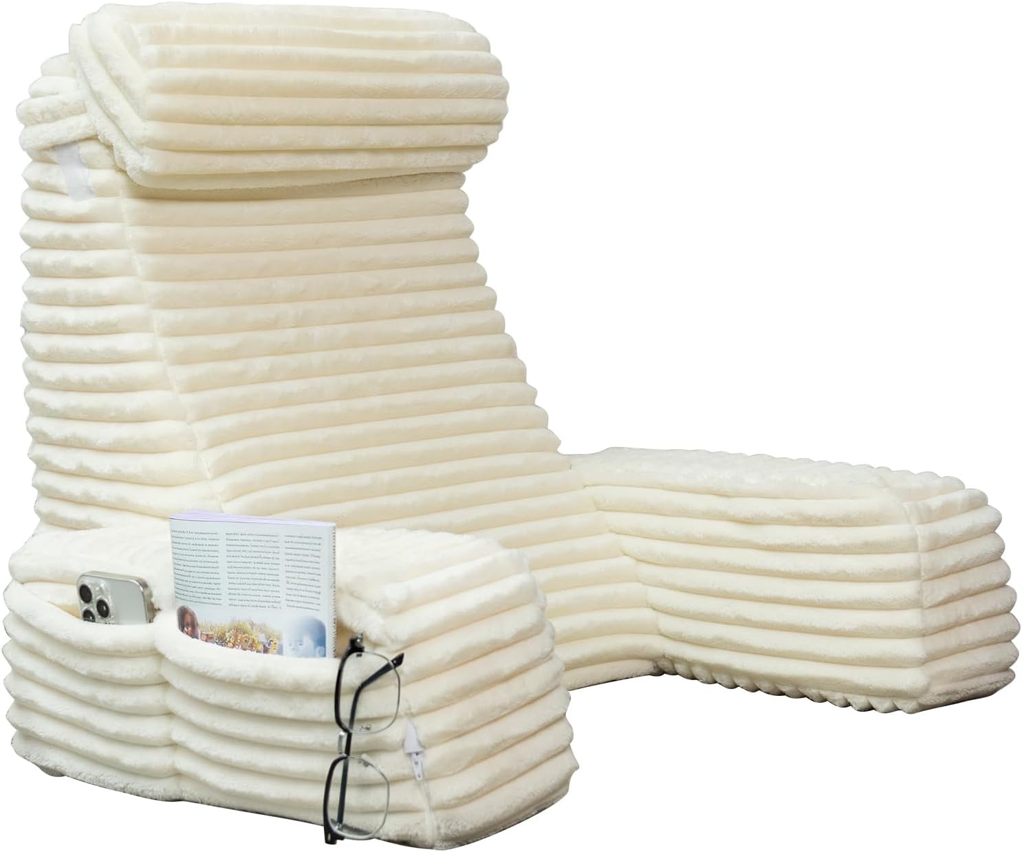 ENITYA Ivory Cover for Reading Pillow, 22" X-Large Size