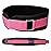 Women Weight Lifting Belt - High Performance Neoprene Back Support - Light Weight & Heavy Duty Core Support For WeightLifting, CrossFit and Fitness (Black/Pink, Large)