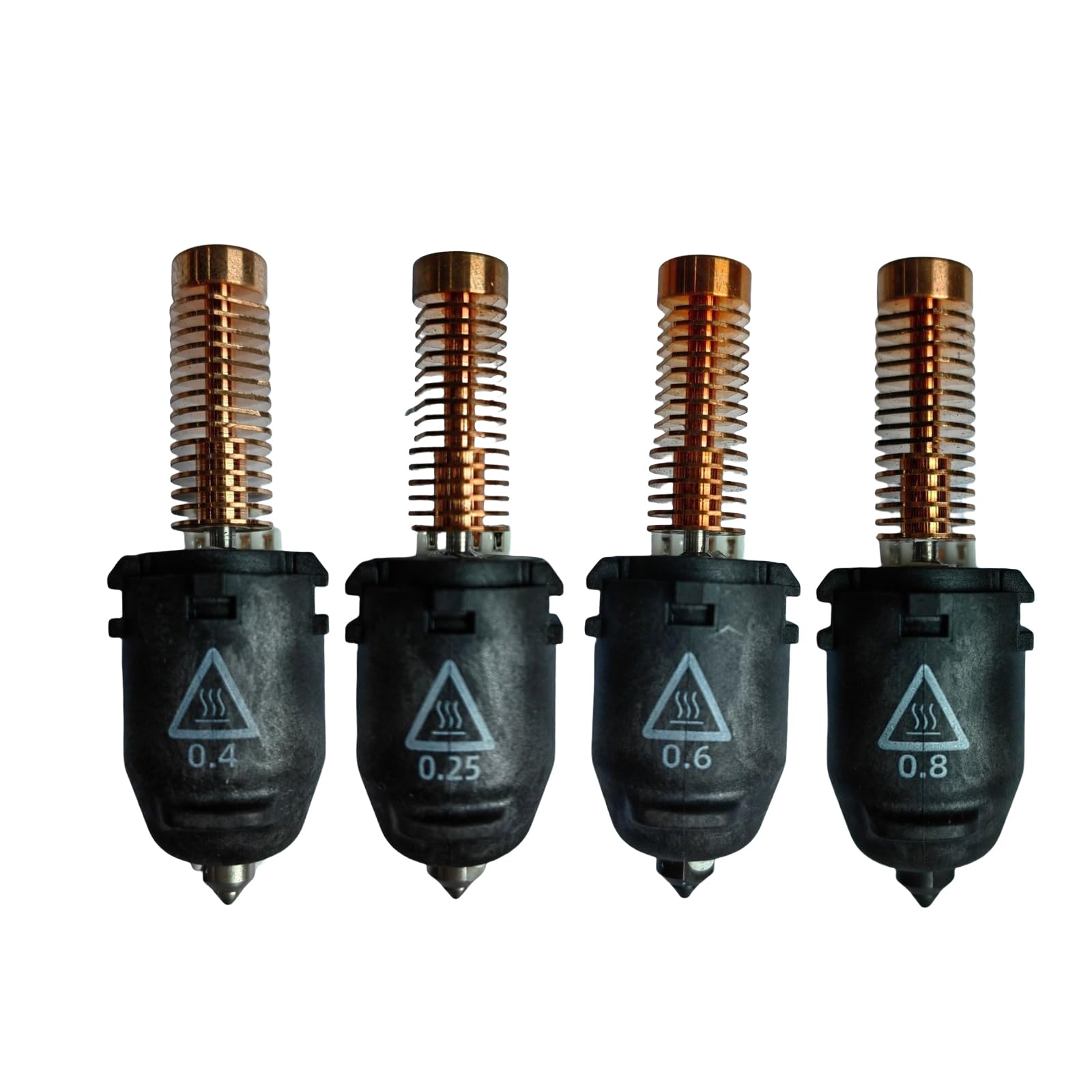 Boquilla de impresora 3D para AD5M 5M 280 ℃ y velocidad de impresión rápida 0, 25/0, 4/0, 6/0, 8 mm boquilla de extrusión