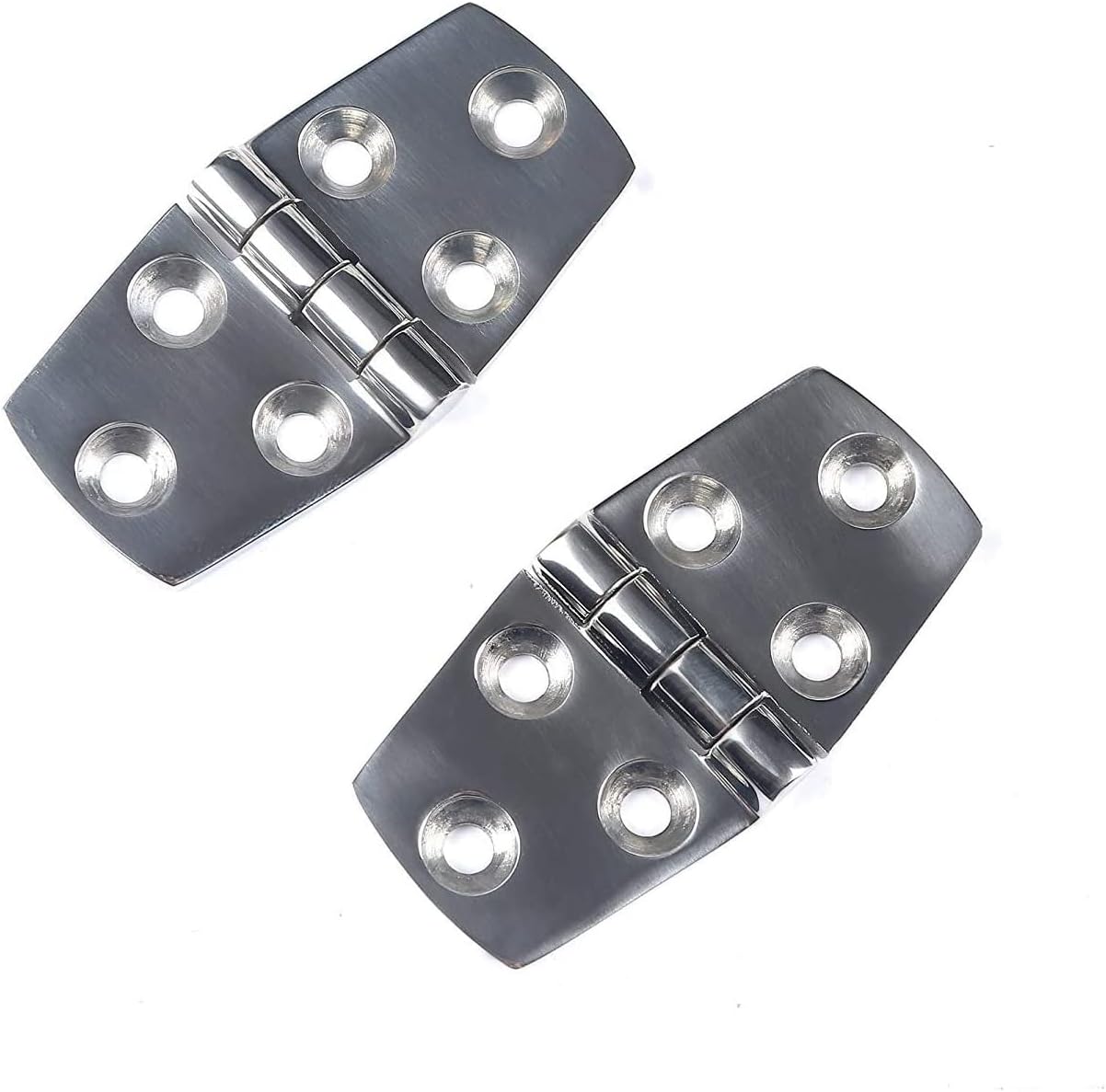 Mxeol Boat Flush Hatch Door Hinges Stainless Steel Marine Hinges 3 inch x 1.5 inch w/Screws