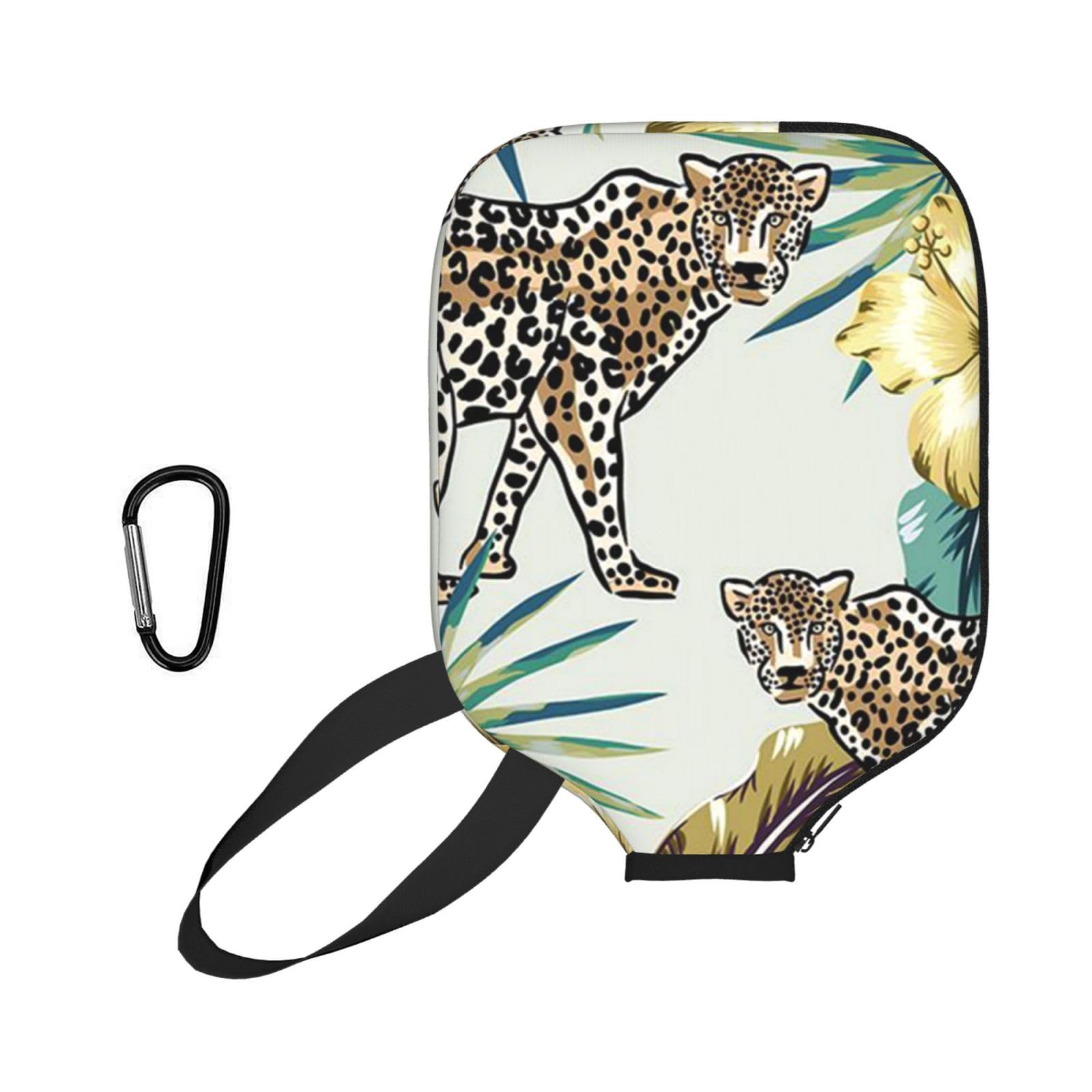 ESNAIUVCD Leopard And Palm Leaves Print
