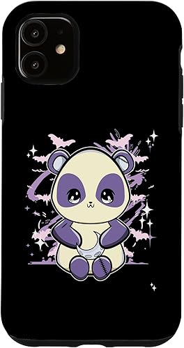 Miniatura 1 de Funda gótica con diseño de panda y luna para iPhone 11