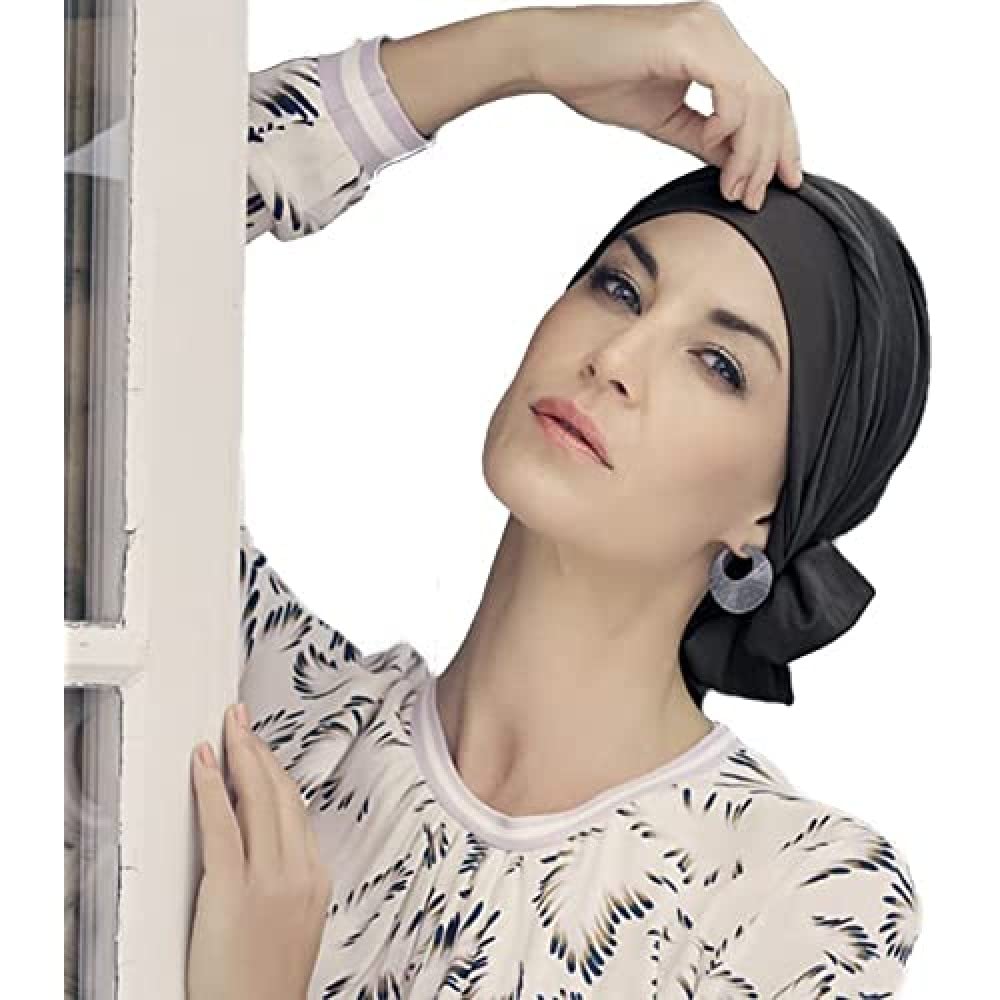 Christine Headwear Women's B.b. Beatrice Turban With Ribbons Headband, Steel Grey, One Size EU, Steel Grey, 1 stück (1er Pack)