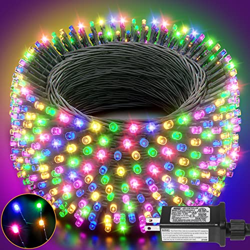 Sanskor Christmas Lights Outdoor Decorations String Light 108FT 300 LED Waterproof Fairy for Indoor Tree Xmas Wedding Party Home Garden Holiday Green Wire(Multicolor)