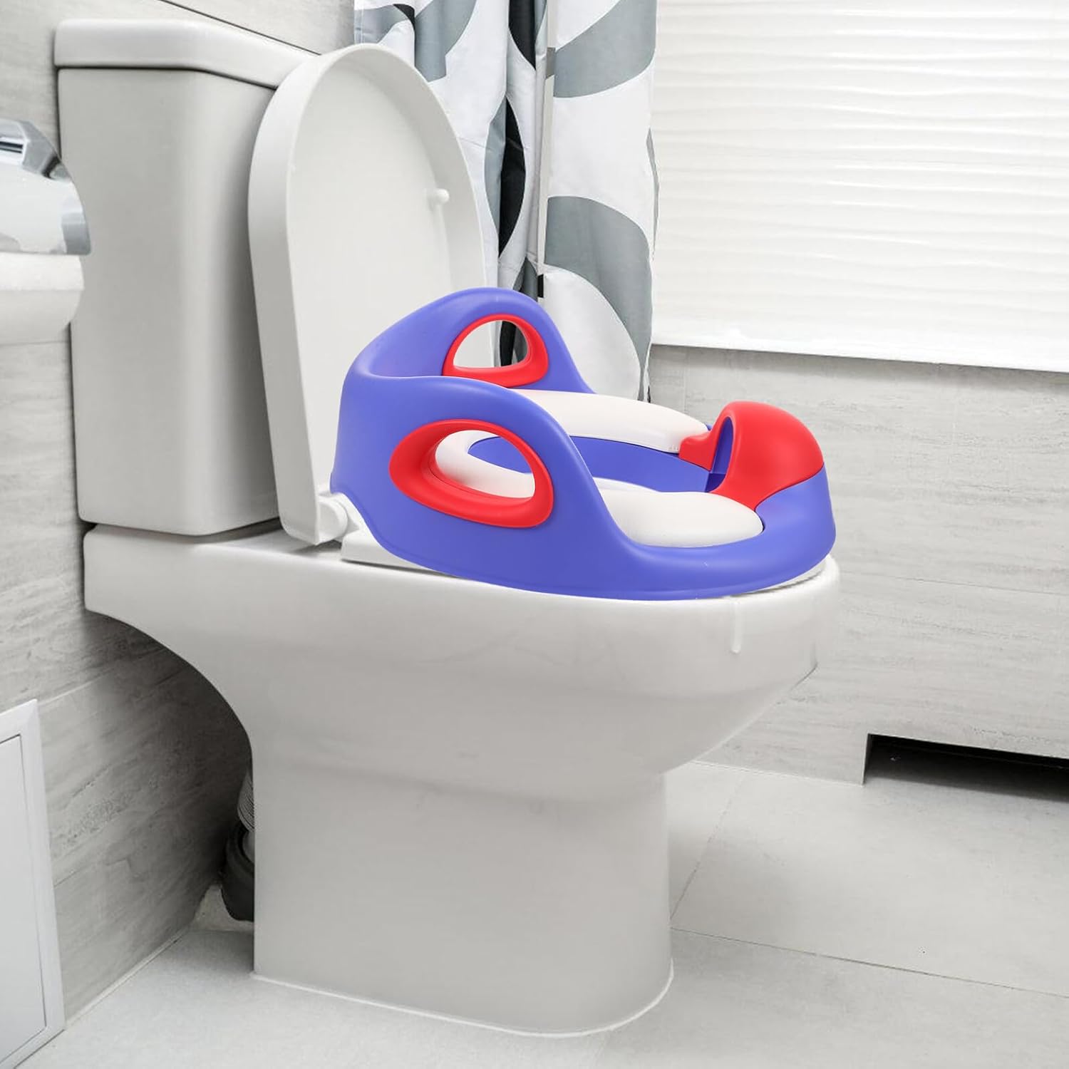 Toilet Trainer Ring PVC Soft Cushion Potty Seat for Comfortable Sturdy Toilet Seat Aid for Correct Sitting Posture and Easy Cleaning