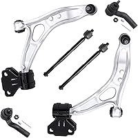 Vista 180 de Detroit Axle - Kit de suspensión delantera RWD para Chrysler 300 Dodge Challenger Charger Magnum, brazos de control superior con barras