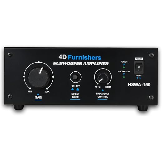 4D Furnishers HSWA 150 200 Watts RMS Wired Single SubWoofer