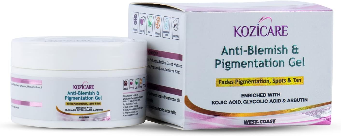 Kozicare Anti-Blemish & Pigmentation Gel For Fades, Pigmentation, Spots & Tan – 50gm