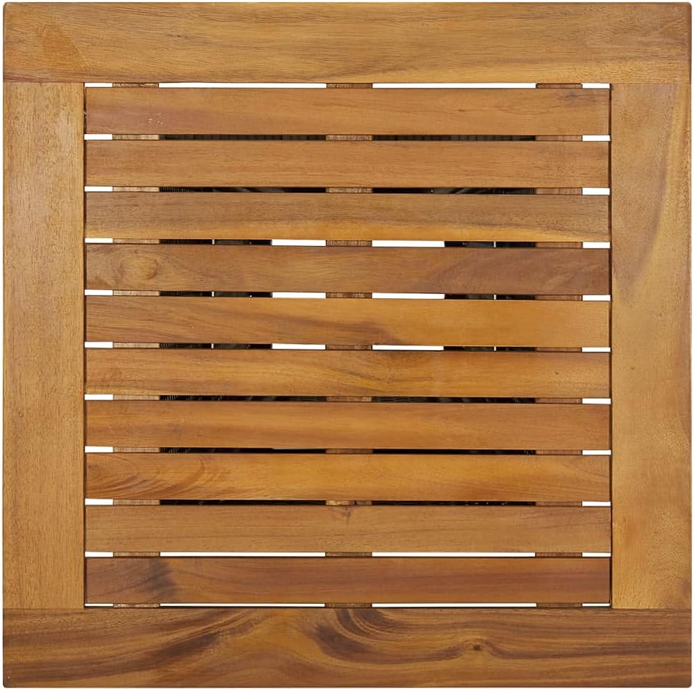 Bar Table,Leisure Table,Reading Table,Dining Tables,Snack Tables,Party Tables,Garden Tables,for Camping,Picnic,Party,Lawn, Gray 23.6"x23.6"x43.3" Poly Rattan and Solid Acacia Wood