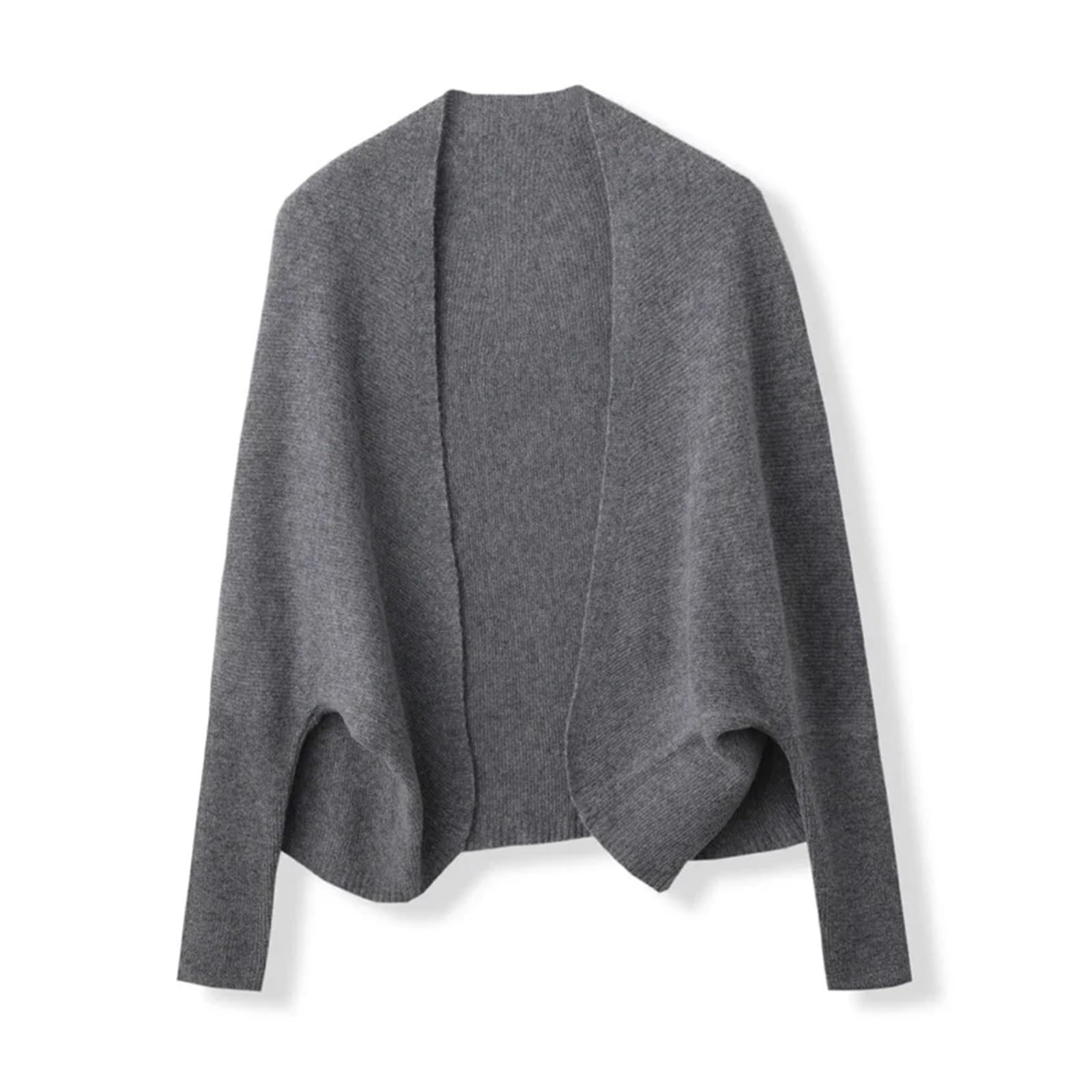 Cardigan Donna Poncho con Scialle Lavorato a Maglia in Lana Oversize Stile Vecchio Denaro Mantello da Donna Spesso Casual Morbido e Caldo Cappa Accogliente Cardigan Invernale(Gray)