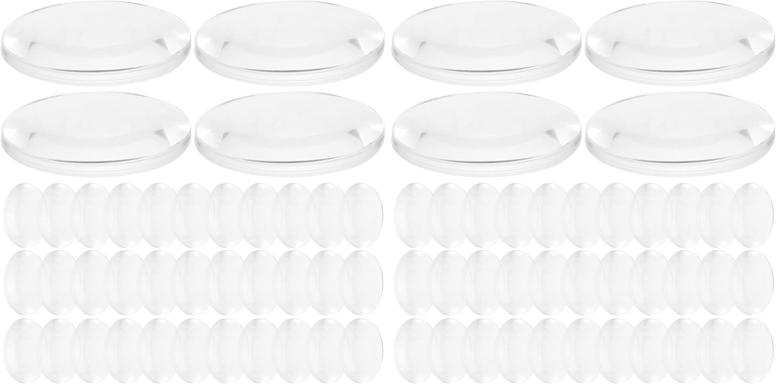 iplusmile 60Pcs Biconvex Lens Optical Set, 25mm Diameter Double Convex Lens Physics Teaching Tools, Optical Lenses Kit for Junior High School Physics Laboratory Experiment (Pack of 2)