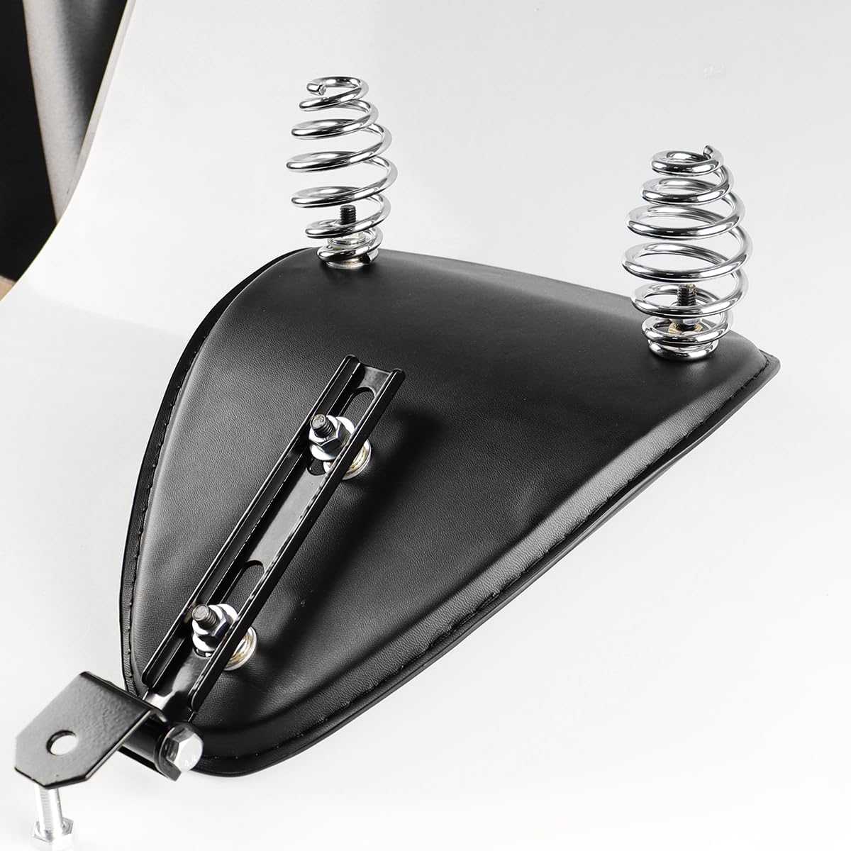 Selle Moto Solo Noir Pour Bobber/Chopper/Sportster/Custom avec Ressorts/Support Kit