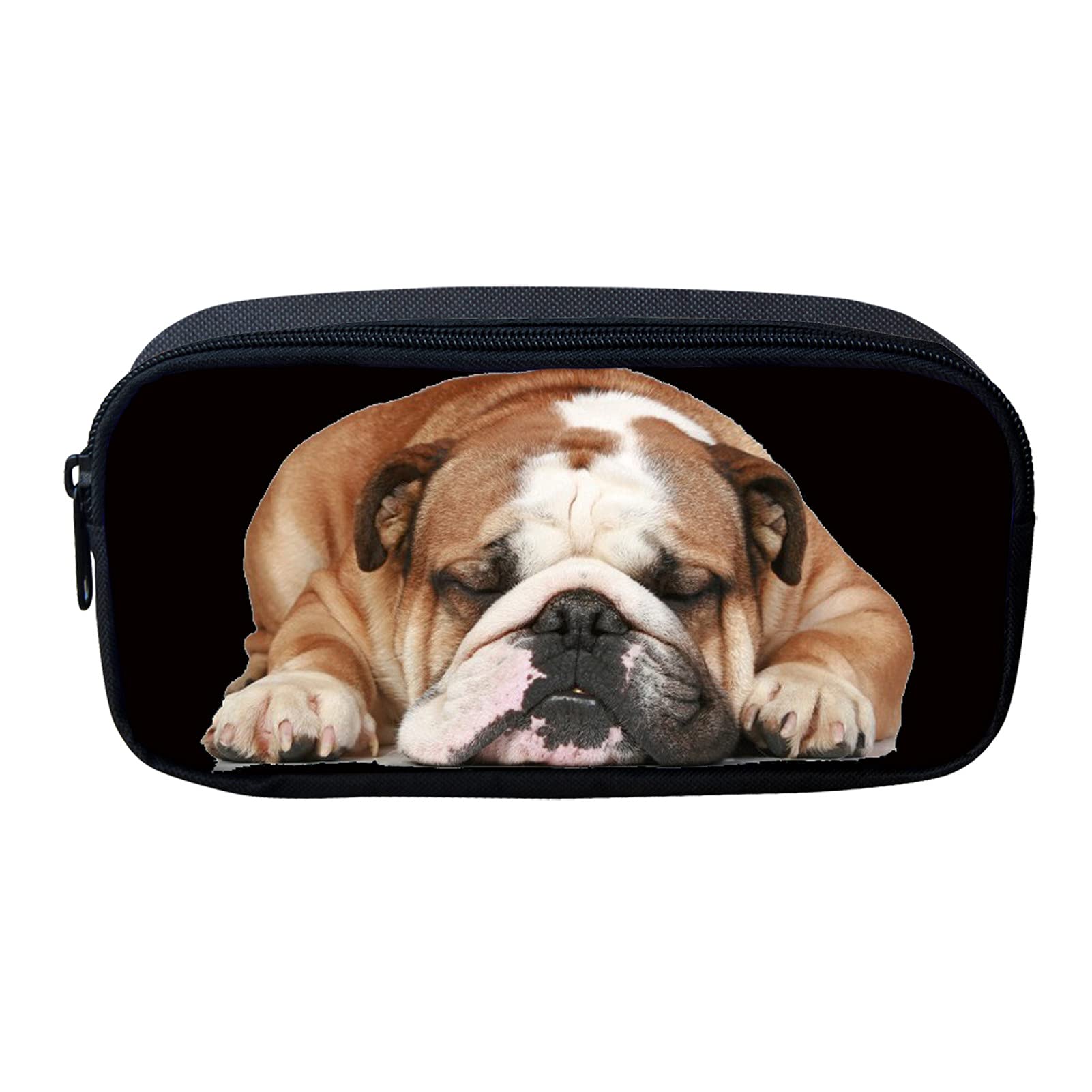 Showudesigns French Bulldog Pencil Case Bag for Boys Girls Teens Pencil Pouch Kids School Supply Pen Bag Cute Dog Black โ image 1