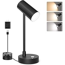 ShineTech LED Desk Lamp for Home Office, Dimmable Reading Desk Lamp with 3 Color Modes &amp; Adjustable Brightness, Eye-Caring Table Lamp for Study, Bedroom Nightstand, Touch Control Bedside Lamp