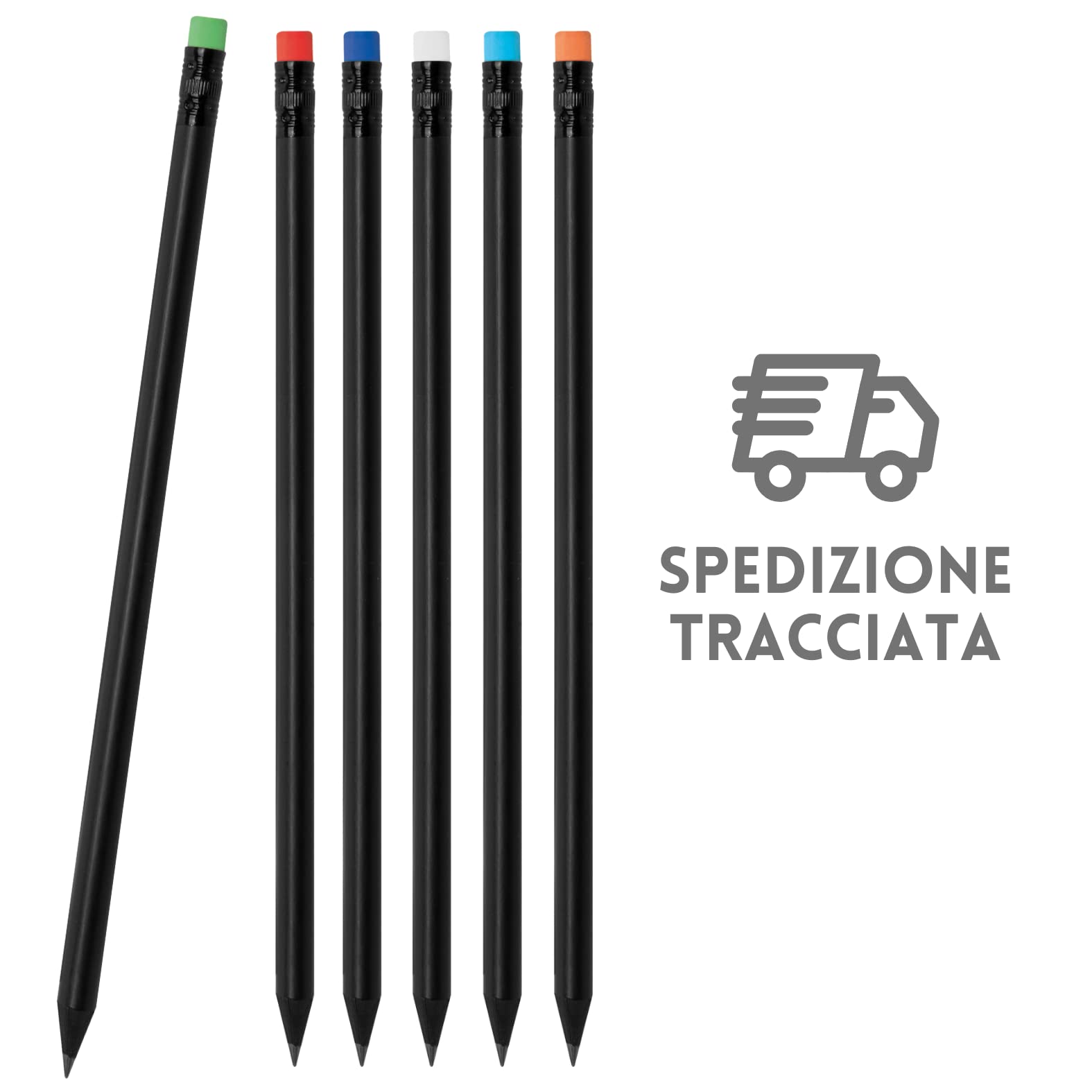 Matite Personalizzate per Feste, Compleanno, Matrimonio o Gadget Promozionale per Aziende, Fiere ed Eventi Omaggi Pubblicitari per Clienti (100)