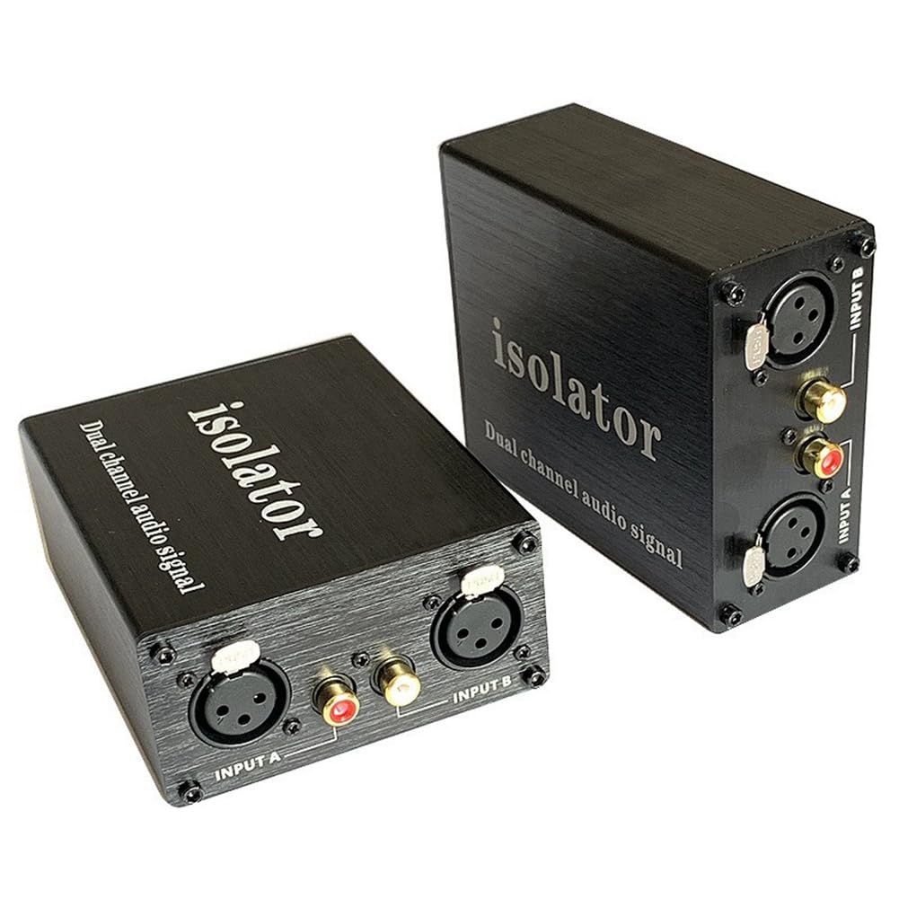 Aislador de Ruido de Audio XLR-2R XLR RCA para Eliminar el Aislador de Transformador Antiinterferencias de Sonido de Corriente de ComúN