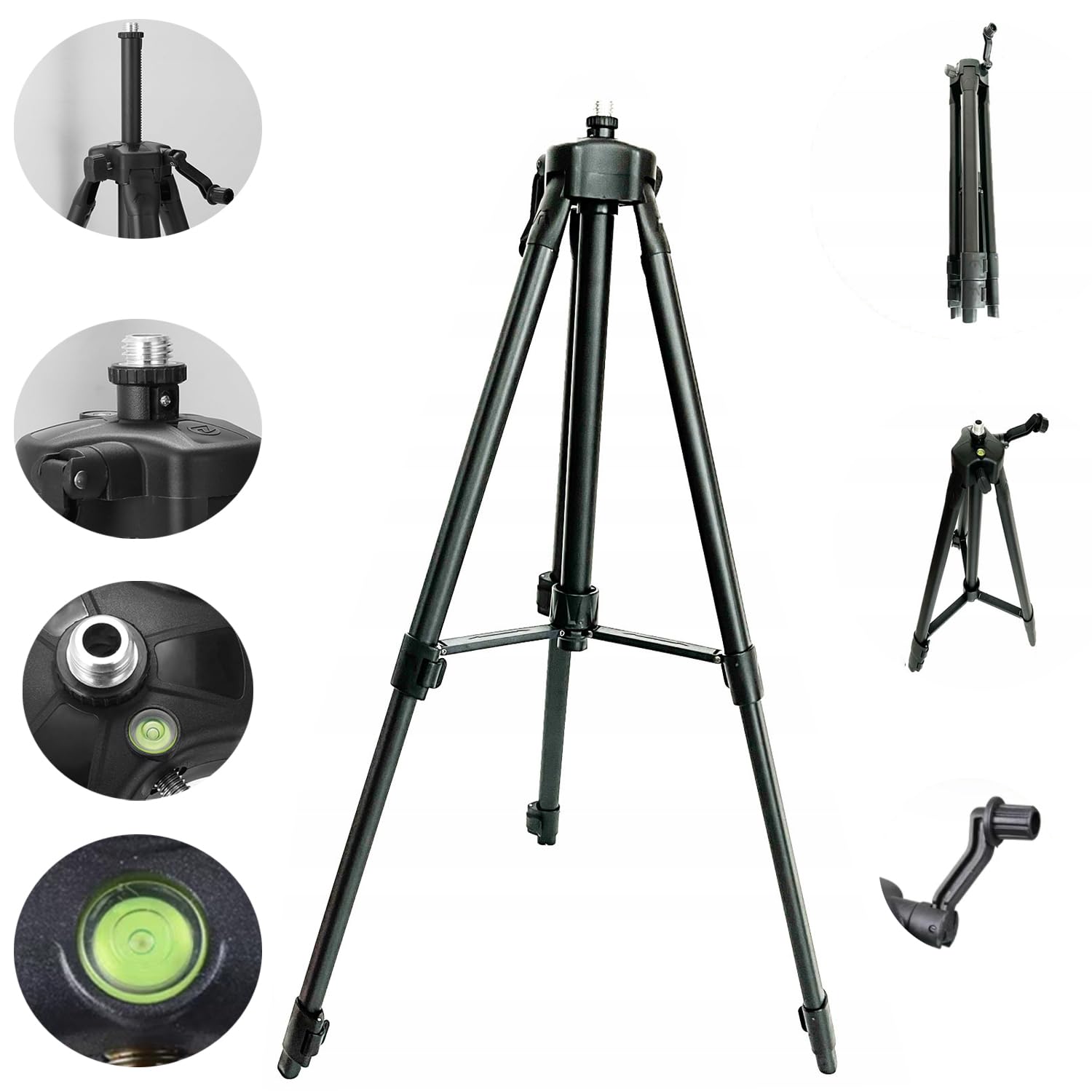 Hooha Kreuzlinienlaser Grün 16 Linien Niveliergeraet Laser 4x360°Kreuzlaser Baulaser Multifunktionaler mit Horizontalen&Vertikalen Linien&100cm Stativ&2Akkus&Fernbedienungen&Praktische Tragetasche