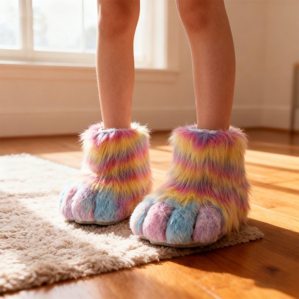 Fuzzy Animal kapcie futrzane na Halloween, Cosplay, akcesoria dla dorosłych i dzieci