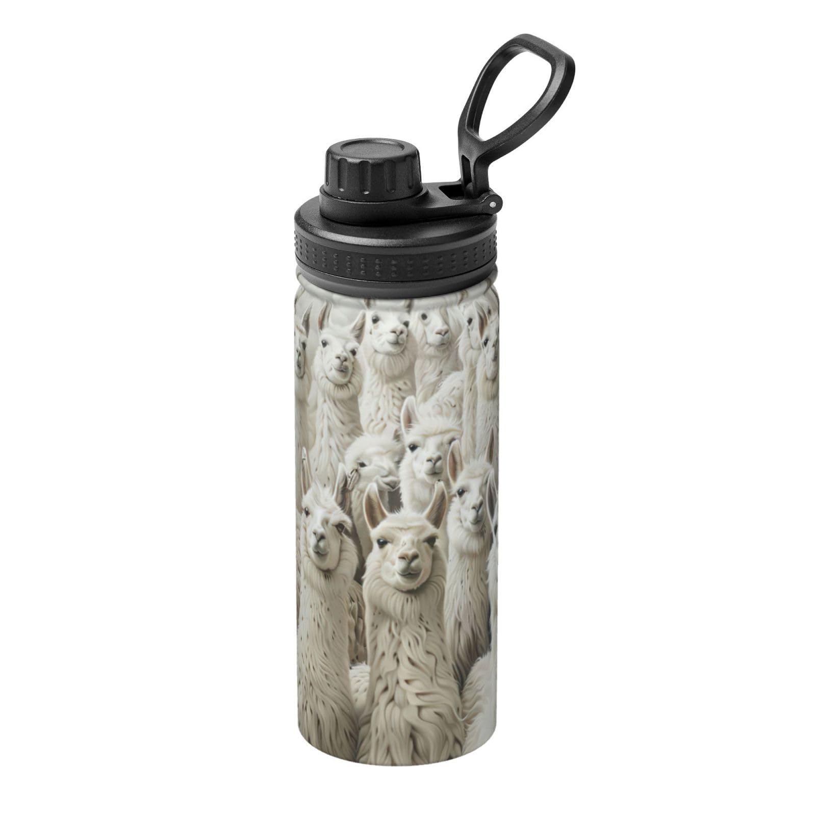 Kfjghhl Insulated Stainless Cute Llama Steel Water Bottle For Sport Gym Travel Leak Camping Hiking Hydration