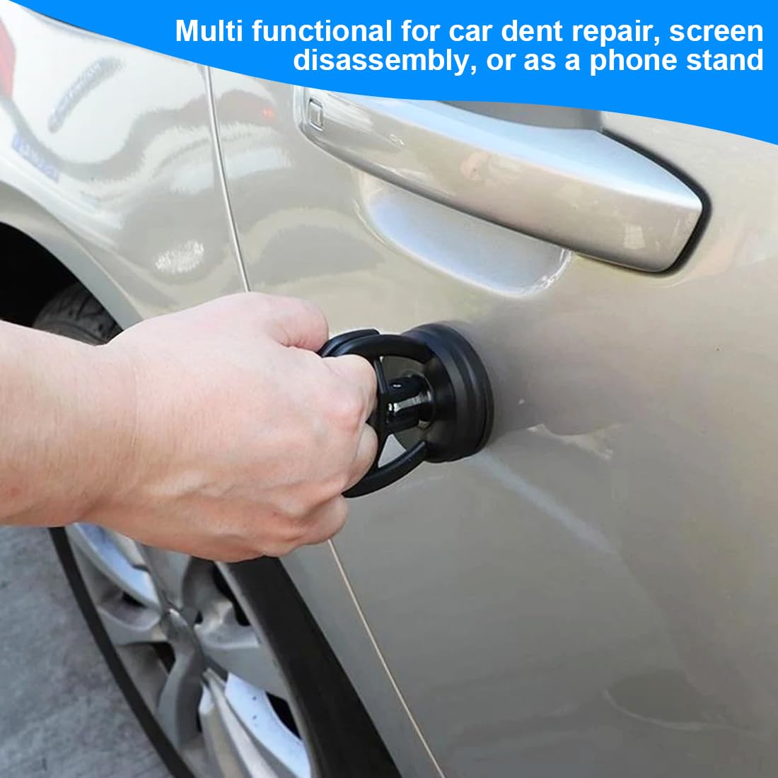 Ensemble de 7 ventouses pour enlever les bosses de voiture, kit de réparation de bosses et outil de débosselage avec poignée pour carrosserie de voitu