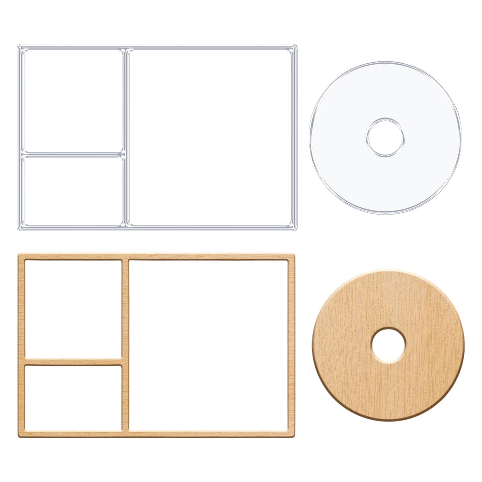 Rectangle Valet Tray Router Template Round Acrylic Router Template for Woodworking Drawing Inlay Templates Charcuterie Board Decorative Templates