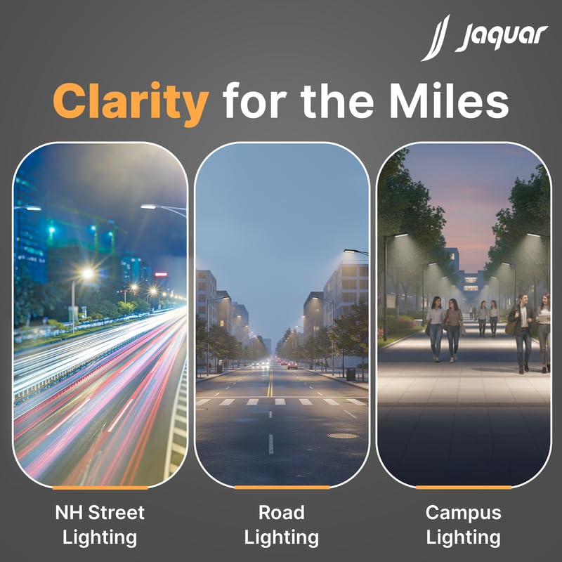Image of Jaquar 90W LED Street Light - IP66 Waterproof Outdoor Lamp Pack of 1 | Cool White High-Brightness LED for Parking Areas, Warehouses, Backyards & Landscape Lighting | Corded Electric | 2-Year Warranty
