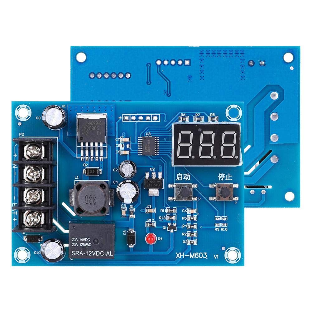 Oumefar Storage Charging Digital Control Board Charger Disconnect Switch Charging Over Discharge Module for 12 to 24V Lithium Battery