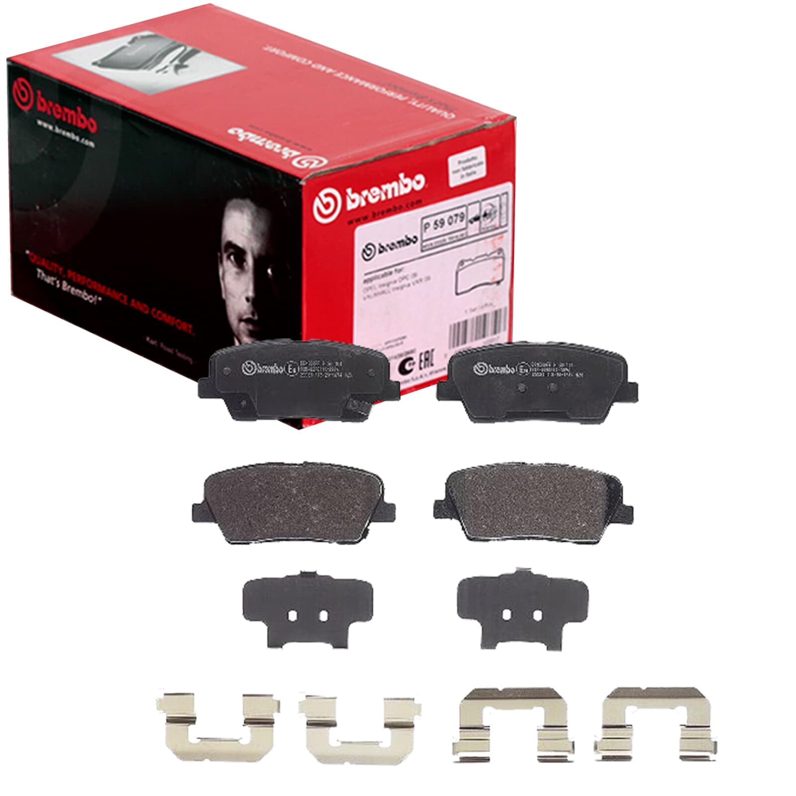 Brembo P30104 Low-Met Rear Disc Brake Pad Set KIA OE# 58302G9A20