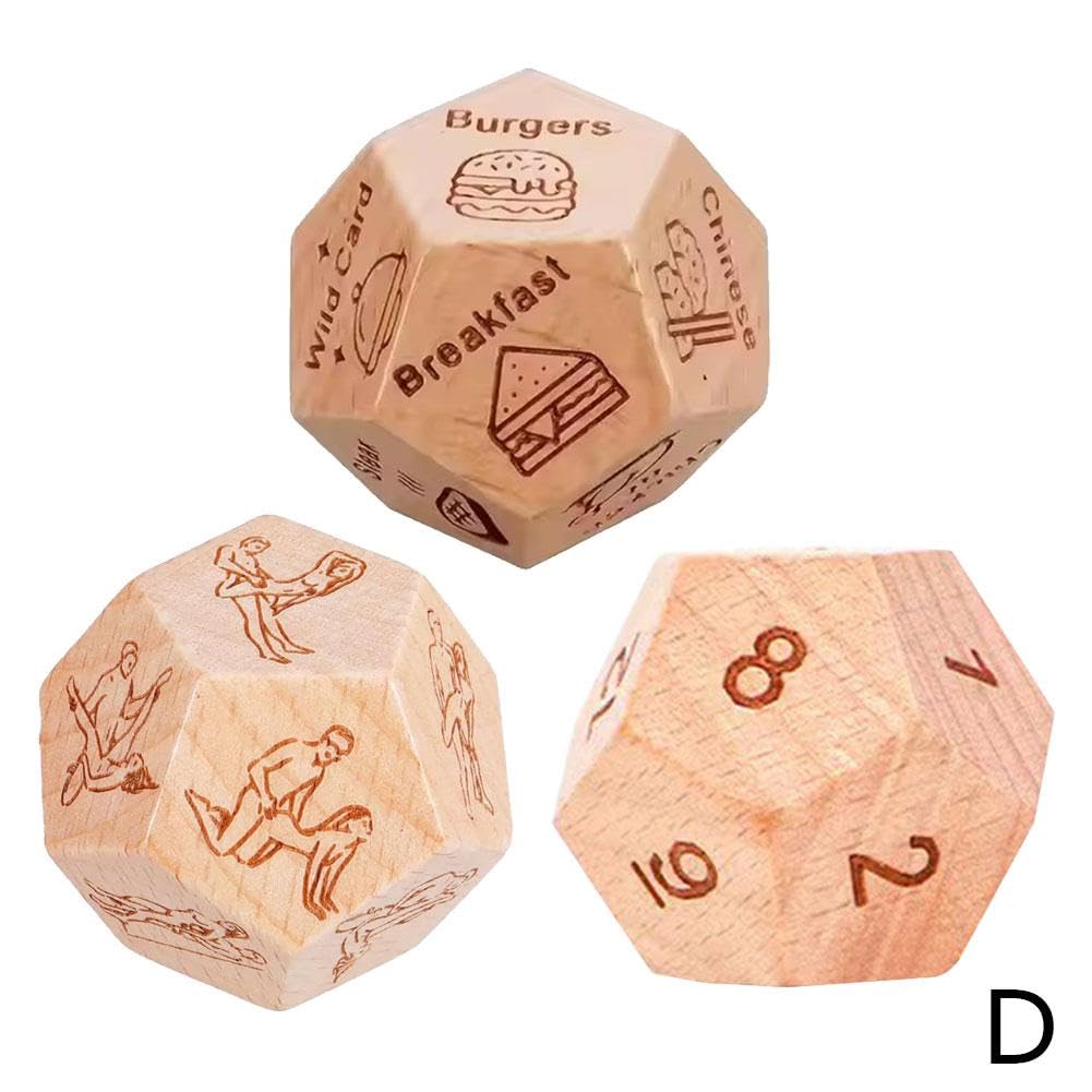 Dadi di Coppia per Appuntamenti, Gioco in Legno per Adulti con Idee per Date, Regalo Romantico per Anniversario di Matrimonio e Fidanzato (B 1pcs)