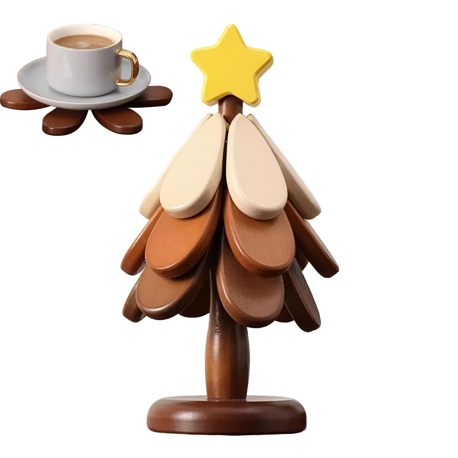 Sottopentole Albero Di Natale In Legno | 3 Pezzi Sottopentola In Legno