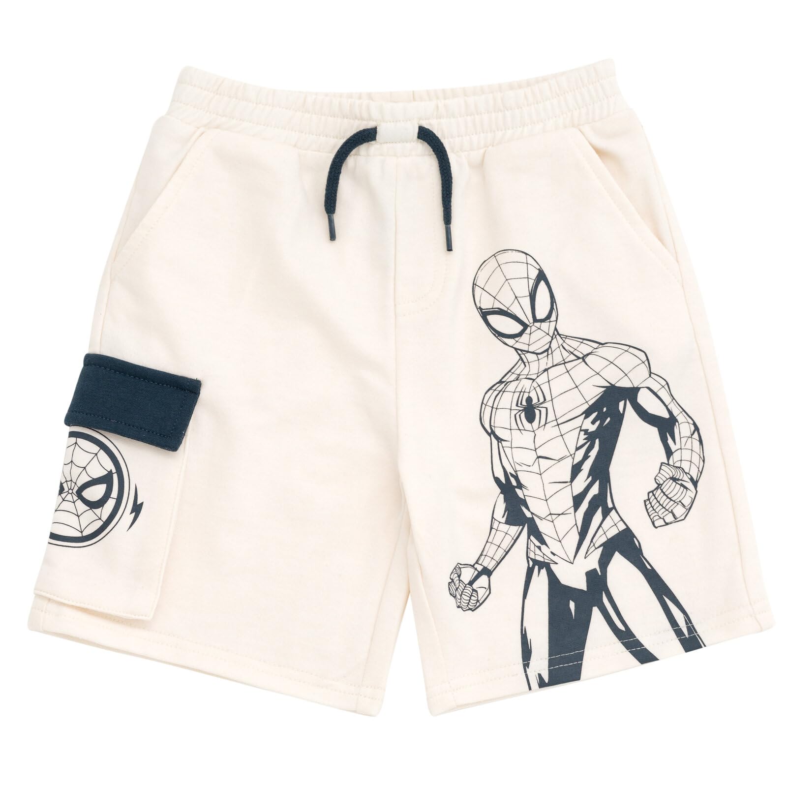 Marvel Felpa con cappuccio e pantaloncini in spugna francese Spider-Man per bambini grandi (2T - 18-20)