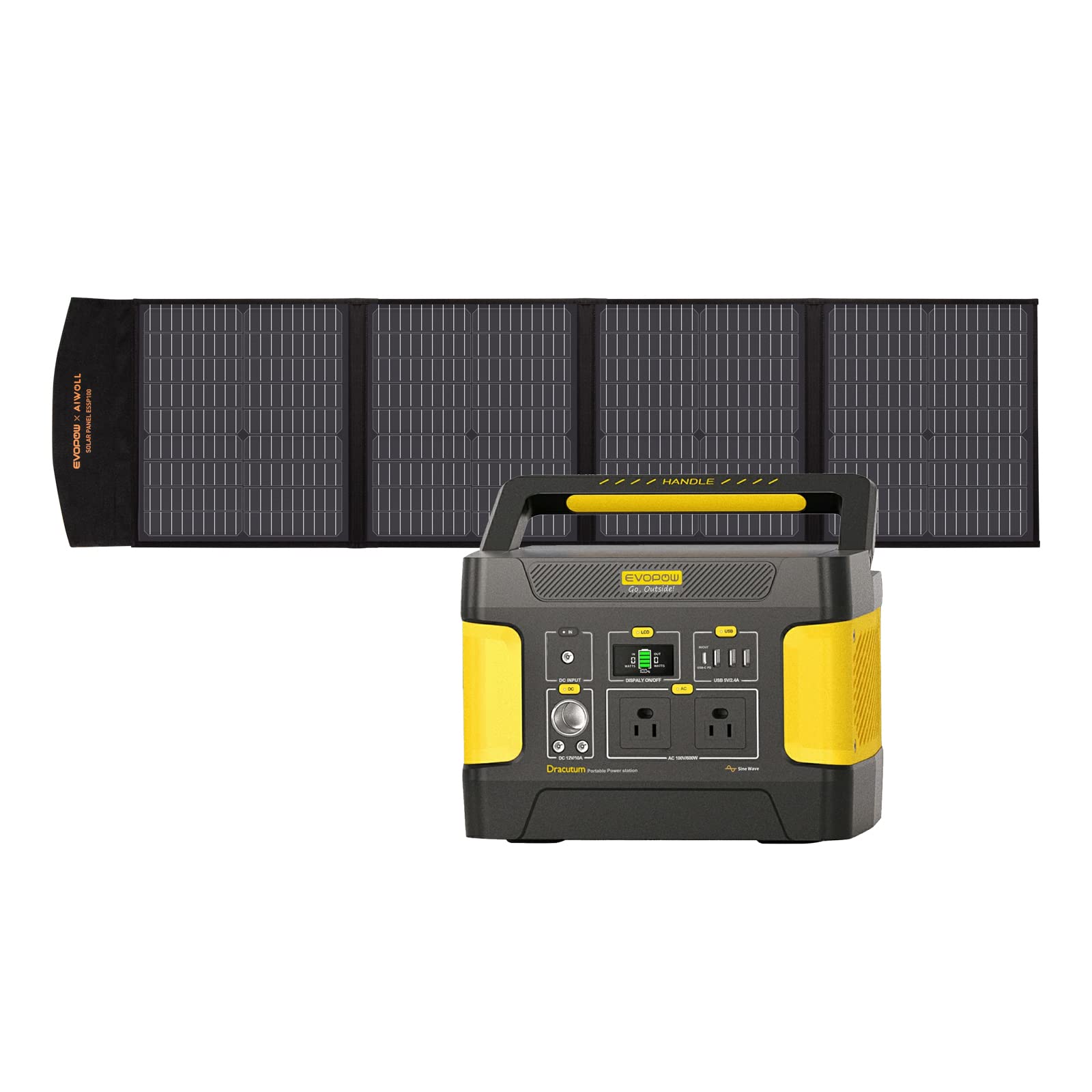 Amazon.co.jp: Evopow ポータブル電源 LiFePO4 ソーラーパネル セット 
