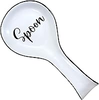 Vista 1 de Home Acre Designs Spoon Rest For Kitchen Counter & Stove Top - White Ceramic Spoon Holder for Cooking & Counter Protection - Essential Kitchen
