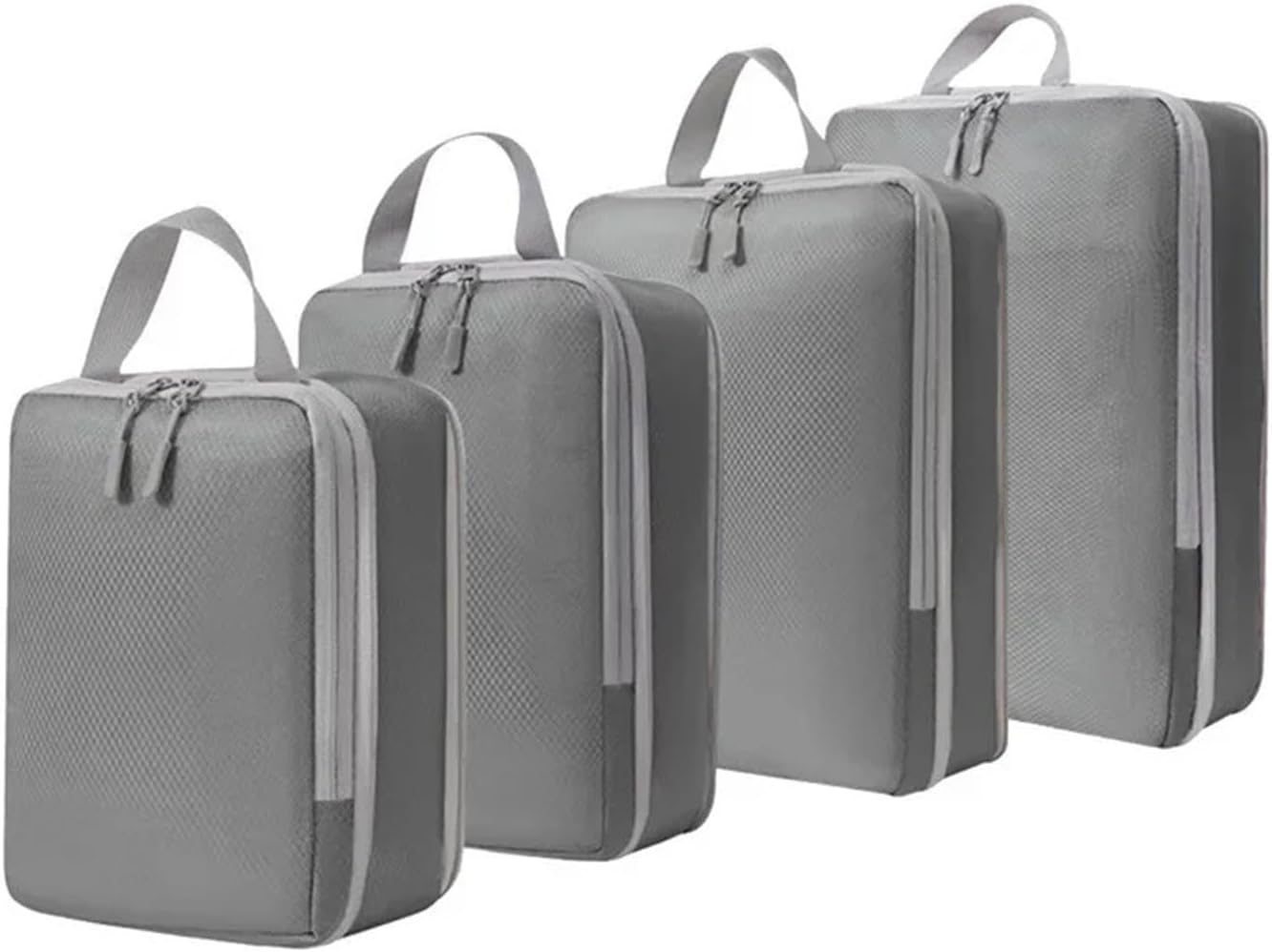 Set/4Pcs Portable Travel Compression Packing Bag Organizer Bags Suitcase Clothes Organizers Handbag(Blue)
