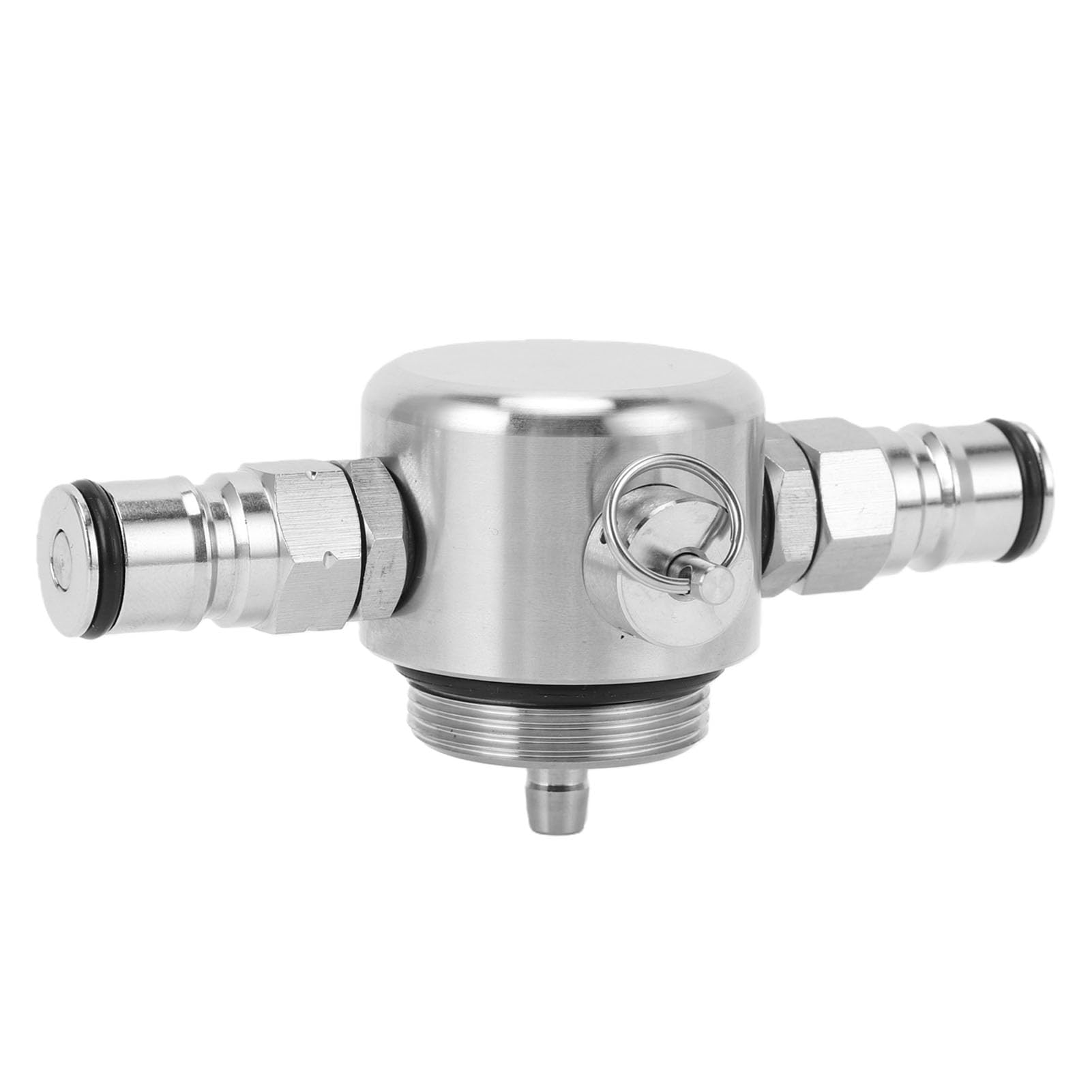 Bewinner Lanza de Barril de Cerveza de Acero Inoxidable, Bloqueo de Bola Doble, Lanza Dispensadora de Cerveza de Baja Altura con Válvula de Seguridad de 45 PSI para Mini Barriles de Elaboración Casera