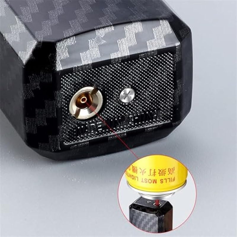 Welding Butane Torch Lighter, Windproof Direct Flame Lighter, Refillable Lighter with Safety Lock, with Gift Box, Suitable for Camping Kitchen Cooking and More (No Gas)(Black)