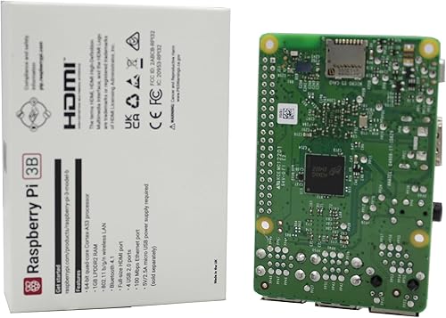 Vista 9 de DIGISHUO Raspberry Pi 3 Modelo B Board 1G Ram 400MHz LAN inalámbrica y Bluetooth 3B+ Versión (Raspberry Pi 3B módulo)
