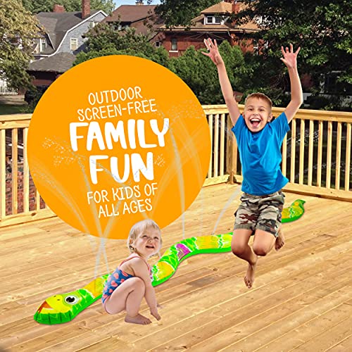 Splashin'kids Outdoor Snake Sprinkler Summer Blast Toddler Water Toys For Children Infants Boys Girls And Kids Perfect Outside Inflatable Water Park For Backyard Fun #TOP5
